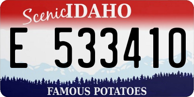 ID license plate E533410