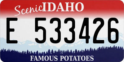ID license plate E533426