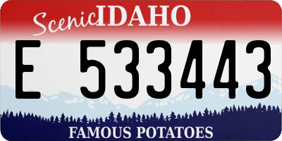 ID license plate E533443