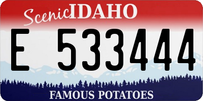 ID license plate E533444