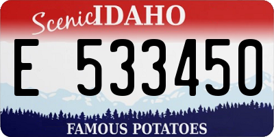ID license plate E533450