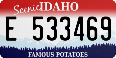 ID license plate E533469