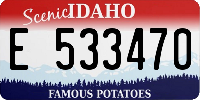 ID license plate E533470