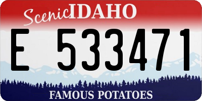 ID license plate E533471
