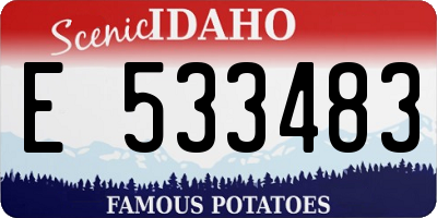ID license plate E533483