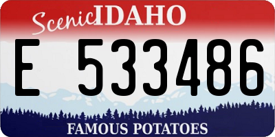ID license plate E533486