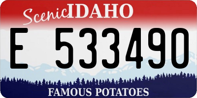 ID license plate E533490