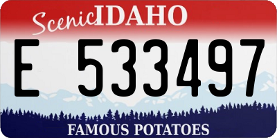 ID license plate E533497