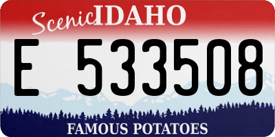 ID license plate E533508