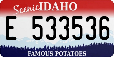 ID license plate E533536