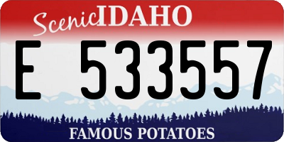 ID license plate E533557