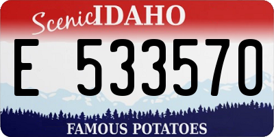 ID license plate E533570