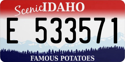ID license plate E533571