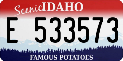 ID license plate E533573