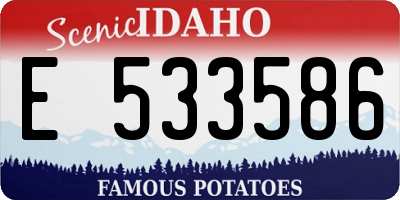 ID license plate E533586