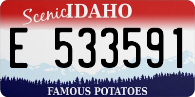 ID license plate E533591