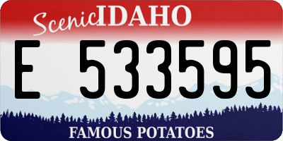 ID license plate E533595