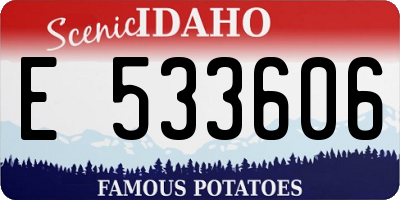 ID license plate E533606