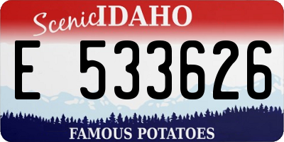 ID license plate E533626