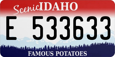 ID license plate E533633
