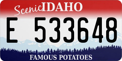 ID license plate E533648