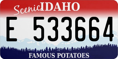 ID license plate E533664