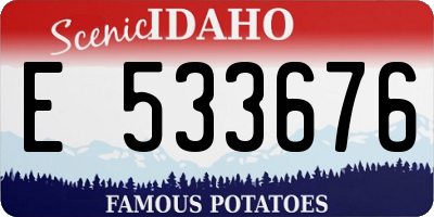 ID license plate E533676
