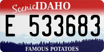 ID license plate E533683