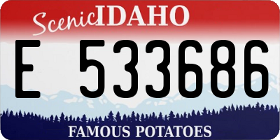 ID license plate E533686