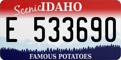 ID license plate E533690