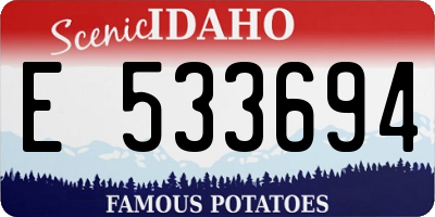 ID license plate E533694