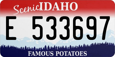 ID license plate E533697