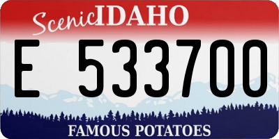 ID license plate E533700