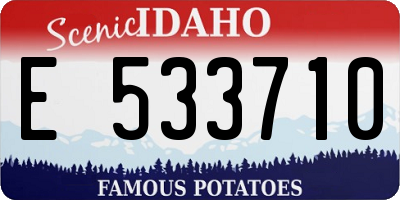 ID license plate E533710