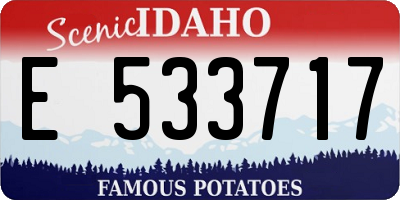 ID license plate E533717