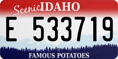 ID license plate E533719