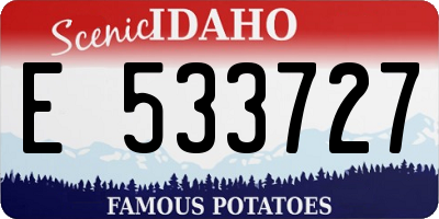 ID license plate E533727