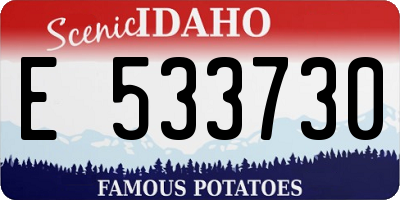 ID license plate E533730