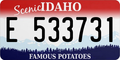 ID license plate E533731