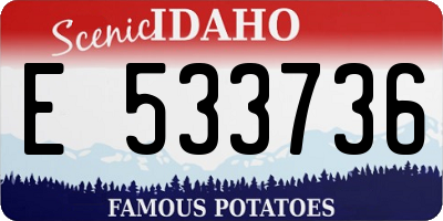 ID license plate E533736