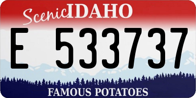 ID license plate E533737