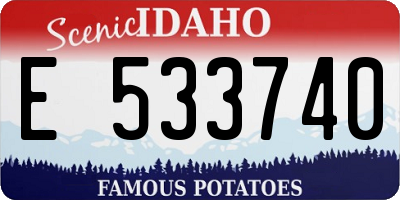 ID license plate E533740