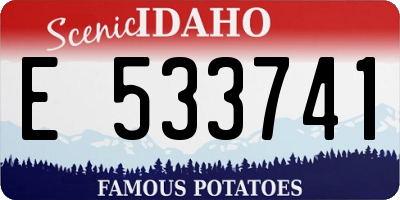 ID license plate E533741