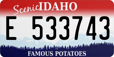 ID license plate E533743