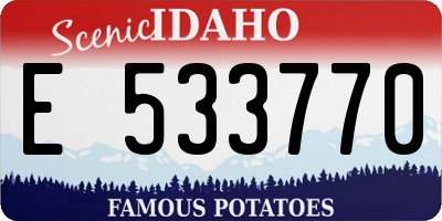 ID license plate E533770