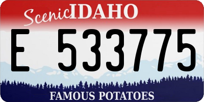 ID license plate E533775