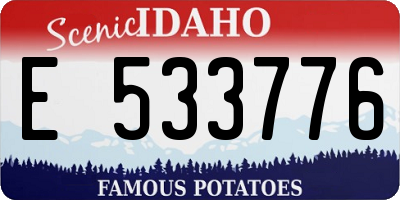 ID license plate E533776