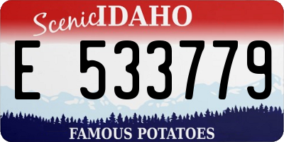 ID license plate E533779
