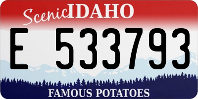 ID license plate E533793