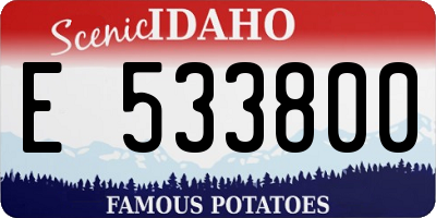 ID license plate E533800